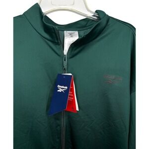 NWT Reebok Men's XL Green RI Vector Knit Long Sleeve Full Zip Track Top Jacket